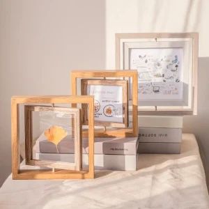 Wall Mounted Table Display Double Side Pressed Flower 3D Plant Specimen Herbarium Transparent Glass Dried Flower Frame - Fuzhou August Trade Co., Ltd. - China