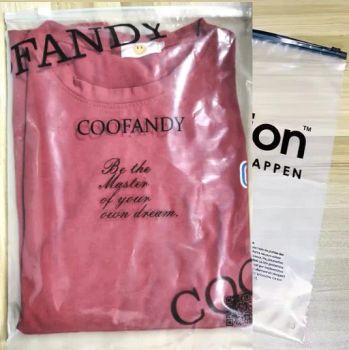 Transparent on One Side and Frosted on The Other Side Zipper Bag Custom Print Logo Customized Size Plastic Bags for Clothing - Qingdao Chenghaoda Science and Technology Co., Ltd. - China
