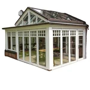 Modern Outdoor Garden Room with Aluminum Frame and Tempered Glass Roof for Hotels Villas Apartments Parks Courtyards Sunrooms - Zhejiang Deyans Window Co., Ltd. - China