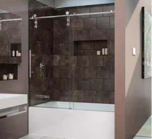 Factory Price 10 mm Bathtub Frameless Single Sliding Bathroom Glass Shower Doors - Hangzhou Snuofan Industrial Co., Ltd. - China