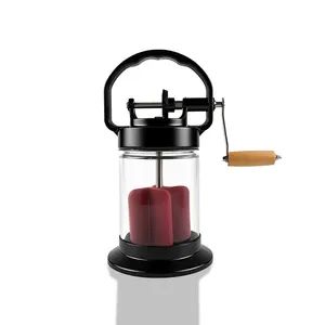 700ml Household Milk Manual Mixer Jar Kitchen Seasoning Glass Jar Stainless Steel Gear Hand Crank Butter Churner - Xuzhou Yanjia Glassware Co., Ltd. - China
