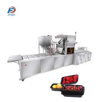 Precision Automatic Filling Sealing Machine for Tiramisu and Other Layered Desserts in Clear Lid Trays - Wenzhou Dingfei Machinery Co., Ltd - China