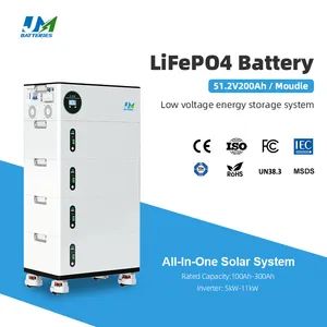 Jm Hybrid Inverter Solar Battery All in One 200ah 10kwh 20kwh 30kwh 40kwh 51.2V Solar Lithium Ion Batteries Pack - Dongguan JM New Energy Technology Co., Ltd. - China