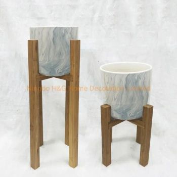 Mabled Effect Ceramic Plant Pots Ceramic Planter - Ningbo H&G Home Decoration Limited - China