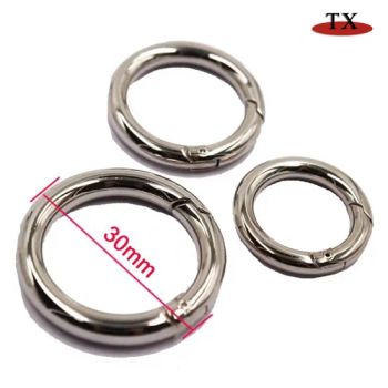 Small Size Round Shape Cheap Carabiner Metal Snap Hook Logo Custom Color Silver Condition New OEM/ODM Accepted Special Snap - Zhongshan Tianxin Craft Gift Products Co., Ltd. - China
