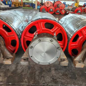 Rubber Coated Conveyor Drum Drive Pulley Roller Transmission Belt Conveyor Pulley - Yuanping Xingsheng Machinery Manufacturing Co., Ltd. - China