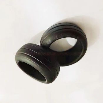Durable Black Solid Rubber Wheels Polyurethane Rubber Custom Molded Rubber Tires - Hebei Jiangzhi Machinery Equipment Co., Ltd - China
