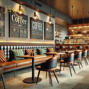 Factory Wholesale Leather Restaurant Booth Seating Wooden Restaurant Furniture Set - Ganzhou Jizhi Fumniture Manufacturing Co., Ltd - China