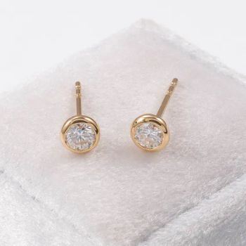Wholesale Stud Jewelry Fashion 14K Gold Lab Grown Diamond Earrings - HENAN GRACE JEWELRY CO., LTD. - China