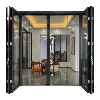 Doorwin Patio Double Glass Exterior Accordion Folding Door Wholesale Front Residential Entry Doors Aluminium Bifold Doors - Foshan Grandsea Building Material Co., Ltd. - China
