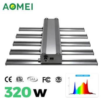 320W Commercial LED Plant Grow Light, Modular Bar Design, Rj11/Rj12 Group Control, Full Cycle Spectrum for Greenhouse Farming - Shenzhen Aomei Lighting Technology Co., Ltd - China