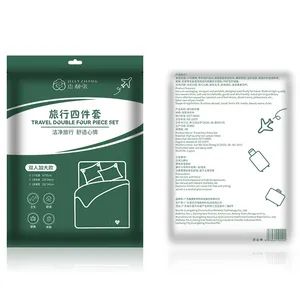 Disposable Bedspread Set Wholesale Biodegradable Non-toxic White Hotel Bed Sheet Imported King Size Custom Duvet Covers Travel - Xiantao Tongda Non-Woven Products Co., Ltd. - China