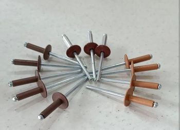 ACP & HPL Coloured Blind Rivets, Round Head Diameter 15 mm Material Aluminium Head Type Round Head Quantity Per Pack - Gaurav Kreations - India