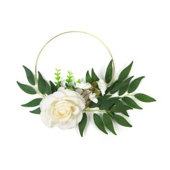 Dia 23cm Cheap Price Artificial Flower Wreath Garland for Wedding Door Hanging Decoration - Sunwing Industries Ltd. - China