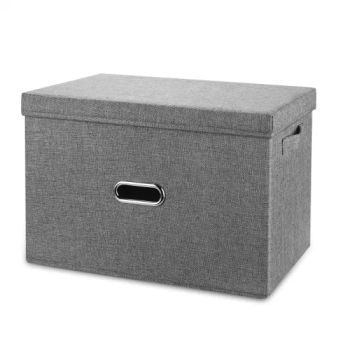 Large Linen Collapsible Storage Bins with Removable Lids and Handles Washable Storage Box Containers Baskets Cube with Cover for Bedroom Closet Office Living - Yiwu Yifu Import and Export Co., Ltd. - China