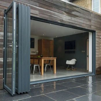 As2047 Soundproof Bi Fold Double Glass Aluminum Accordion Folding Stacker Doors - QINGDAO ROCKY GROUP CO., LTD - China