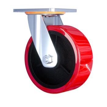 Iron Core 4 5 6 8 Inch Heavy Duty Industrial Furniture Polyurethane PU Swivel Caster Brake Wheel - Hengshui Haoye Co., Ltd. - China