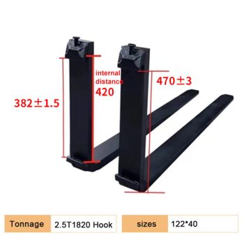 Forklift Parts Attachments Fork Extensions for Forklifts Lift Truck Slide on Steel 2-2.5t/1.15m Width 122 * Thickness 40 * H - Anhui LiftTop Mechanical and Electrical Co., Ltd. - China