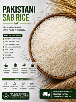 Rice 1121 1509 IRRI-6 IRRI-9 from Baber trading Rice 1121 1509 IRRI-6 IRRI-9 - Baber trading - Pakistan