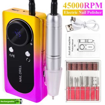 New High Power 45000rpm Cordless Nail Drill Machine Gradient Color Nail Drill - Ningbo Sundy Imp & Exp Co., Ltd. - China