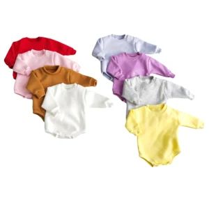 Custom Wholesales Fleece Romper for Baby Winter Warm Bubble Bodyvest Custom Boy Newborn Bodysuit Baby Rompers Sweaters - Shijiazhuang Cool Apparel Co., Ltd. - China