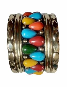 Party Glass and Brass Bangles Set of 5 for Girls and Women Color Black Weight Light Hand Made Yes Occasion Party Type Bangle - CION - India