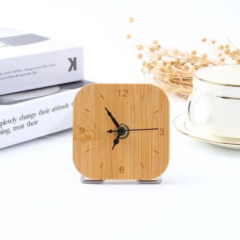 Wooden Table Clocks for Living Room, Silent Non-Ticking Small Desk Clock - Xiamen Ebei Import & Export Co., Ltd. - China