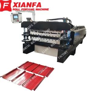 Pbr Roof Panels Double Layer Roll Forming Machine Zinc Roof Tile Roll Forming Machine R Panels Making Machine - Botou Xianfa Roll Forming Machine Factory - China
