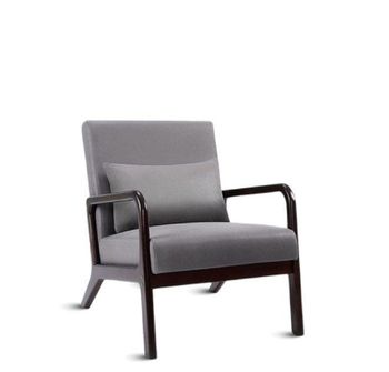 Virkelys Lounge Chair Upholstery Material Fabric Dimensions 64 × 75 × 79 Cm Backrest Support Supportive Frame Material Solid Teak Wood - ESMandiri - Indonesia
