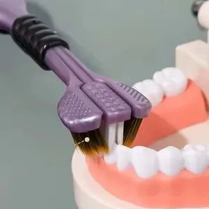 3 Sided Wholesale Bulk Luxury Toothbrushes Soft Bristle Toothbrush Manufacturer Travel Toothbrush - Jimo District Fuqi Interdental Brush Plastic Products Factory - China
