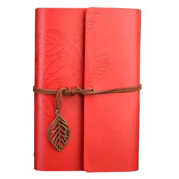 Custom Logo Vintage Journal PU Leather Kraft Paper Notepad Notebook with Leaves - Hangzhou Vwin Technology Co., Ltd. - China