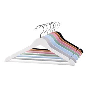 Colorful Plastic Wood Hangers, Dry and Wet Adult Clothes Hanger - YIWU SHIYONG Trading Co., Ltd. - China