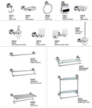 2018 New Style Stainless Steel Brass Metal Bath Hardware Sets in Wall Mounted - FOSHAN L'OASIS SANITARY WARE CO.,LTD - China