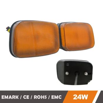 24W E-MARK Amber LED Turn Signals with DC Volt for High Power Auto Light 1983404c1 Re39581, Re39582 - Foshan Foke Lighting and Electrical Co., Ltd. - China