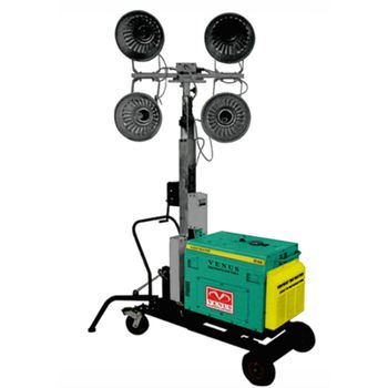 Hand Pull Portable Light Tower Frequency 50 / 60 Hz Engine Speed 1500 Rpm Output Voltage 230v Ac Lamp Type Metal Halide Operating Weight 378 - Venus Construction Equipments - India