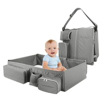 Foldable Baby Nappy Changing Station Baby Sleeping Bags Mummy Diaper Bed Bag - Quanzhou Sheng He Xing Bag Co., Ltd. - China