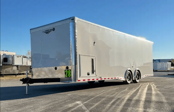 Enclosed Trailers / 2026 28′ Millennium Extreme Car Hauler 2/6000# Spread Torsion Axles Aluminum Wheels .030 White - senesie mfg llc - United States