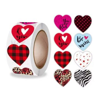 Heart-Shaped Rose Star Pattern Stickers for Valentine's Day Wedding Party Gift Packaging Decorative Stickers - Kunshan Yufeng Printing Co., Ltd. - China