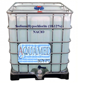 Sodium Hypochlorite 10-12% Packaging IBC Grade Industrial Uses Laundry Bleach, Bleaching Agent, Textile Industries, Oxidizing Agent, Detergent Industries, Refining Of Petroleum Products, Paper Industries, Wastewater Treatment, Disinfectant, Food Processing Sanitation, Swimming Pools - Aquamed Egypt - Egypt