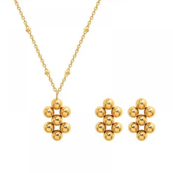 Stainless Steel Bead Gold Plated Women Fashion Jewelry Jewelry Sets - Shenzhen Right Grand Jewelry Co., Ltd. - China