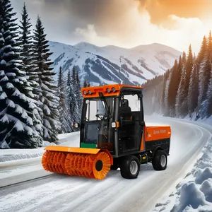 Cab Snow Sweeping Vehicle Snow Specific Snowplow Snow Sweeper Machine Wheel Snow Snowblower - Shandong Howo Engineering Machinery Co., Ltd. - China
