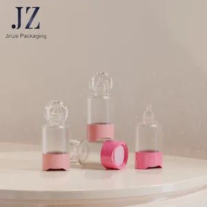Jinze Popular Empty 9ml Round Glass Pump Cosmetic Liquid Foundation with Cap - Shantou Jinze Plastics Co., Ltd. - China