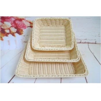 Bread Basket Square Beige 250*250*70mm Environmentally Conscious and Product Presentation Loose and Unpacked Vegetables and Fruit Retail Equipment - Wuxi Vkf Display International Trading Co., Ltd. - China