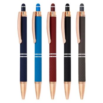 Wholesale High Quality Metal Ballpoint Pens Promotional Soft Touch Stylus Pens Customized Logo Rubber Gift Pens - Changsha Sofly Industry Co.,Ltd - China