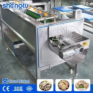 Industrial Brush Washer for Nuts Vegetable Fruit Medicinal Herbs Seafood Poultry Meat - Shandong Shengtu Bufan Intelligent Technology Co., Ltd. - China