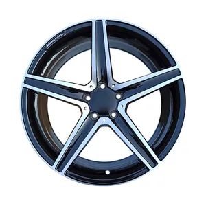17 18 19 Inch Glossy Black Machined Face Passenger Car Wheels 5X112mm PCD Rims New Casting Alloy Wheel Hub - Henan Wheel Rim Auto Parts Co.,Ltd - China