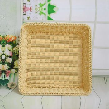 Bread Basket Square Beige 400*400*80mm Environmentally Conscious and Product Presentation Loose and Unpacked Vegetables and Fruit Retail Equipment - Wuxi Vkf Display International Trading Co., Ltd. - China