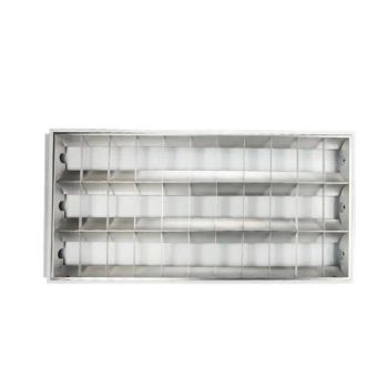 Office Grid Troffer Fixture Ceiling Recessed Mounted Steel Housing T5 T8 LED Grille Light Ceiling Spotlight - Huzhou Hengqi Electric Factory - China