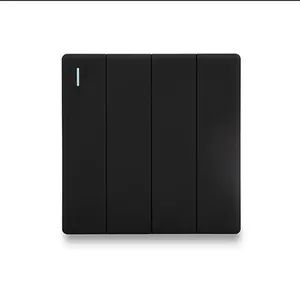 Abuk Wall Switches Factory 4 Gang 1 Way 2 Way Plastic 220-250V CE Household Switch and Socket Electric Light Wall Switches - Wenzhou Mvava Electrical Technology Co.,Ltd - China