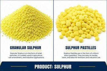 Sulphur Granular - 99.95% Pure, Bright Yellow Color | Moisture Less Than 0.2%, Zero Mechanical Impurities -  DAEWKAEW PANTAMANG Co., Ltd - Thailand